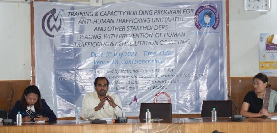 Officials during the training and capacity-building programme for anti human trafficking unit and other stakeholders under Wokha district at DC’s conference hall on July 5. (DIPR Photo)